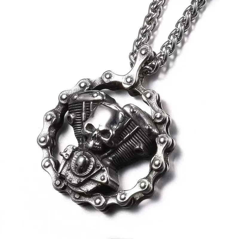 Collier Viking Pour Homme - Pendentif Nœud Celtique En Acier Inoxydable Mat - Chaîne Ancre 50 Cm - Style Hip Hop, Streetwear