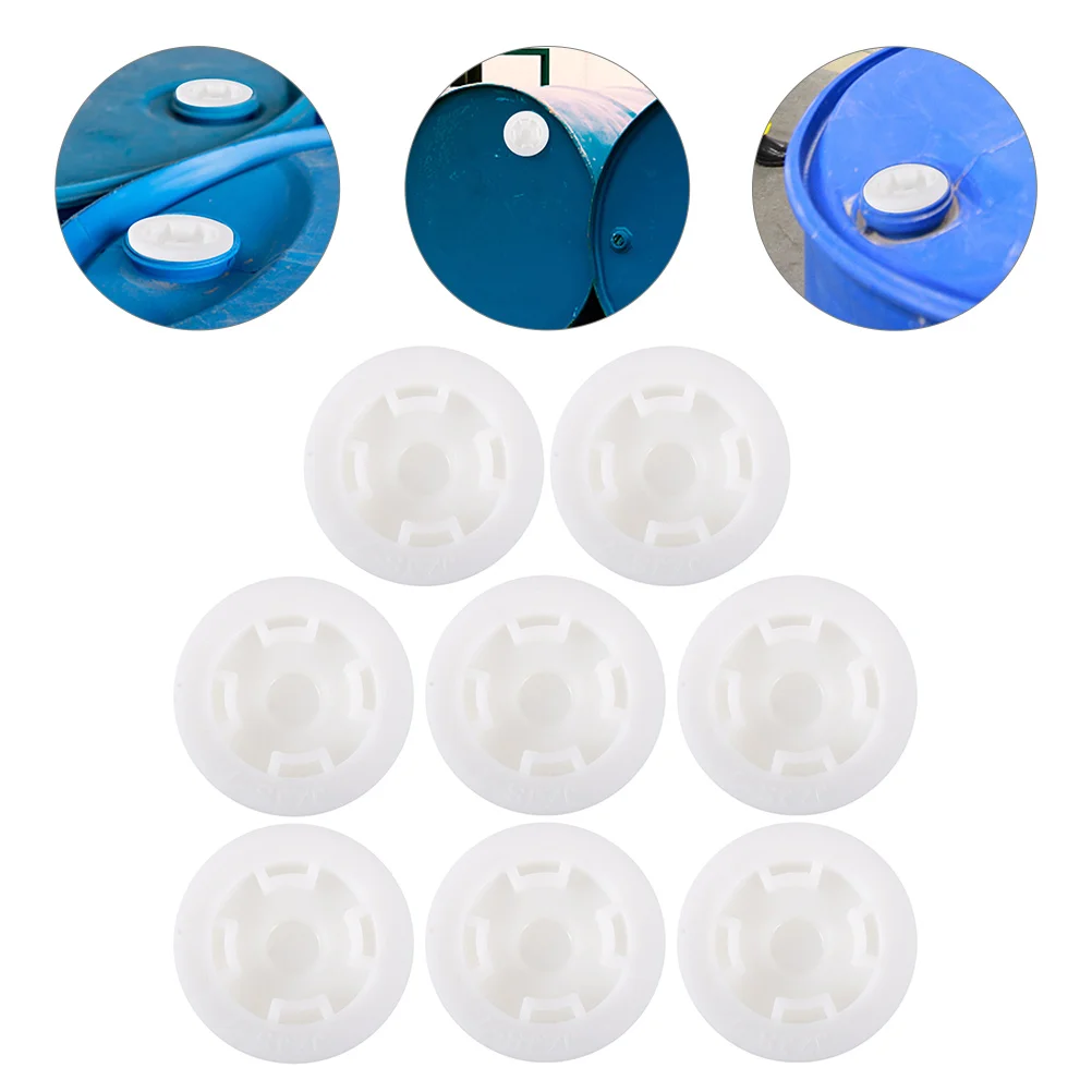 

8 Pcs Chemical Barrel Cover Drum Bung Plug Oil Seal Caps Outer Wire Plastic Gallon