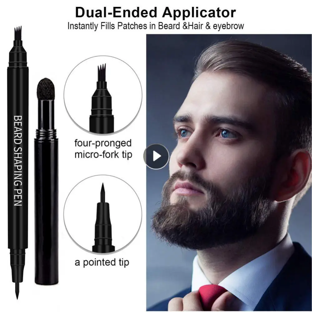 

Four-pronged Long-lasting Thick Beard Thickening Ink For Beard Professional Best-selling Beard Pen Innovative Beard Care Smooth