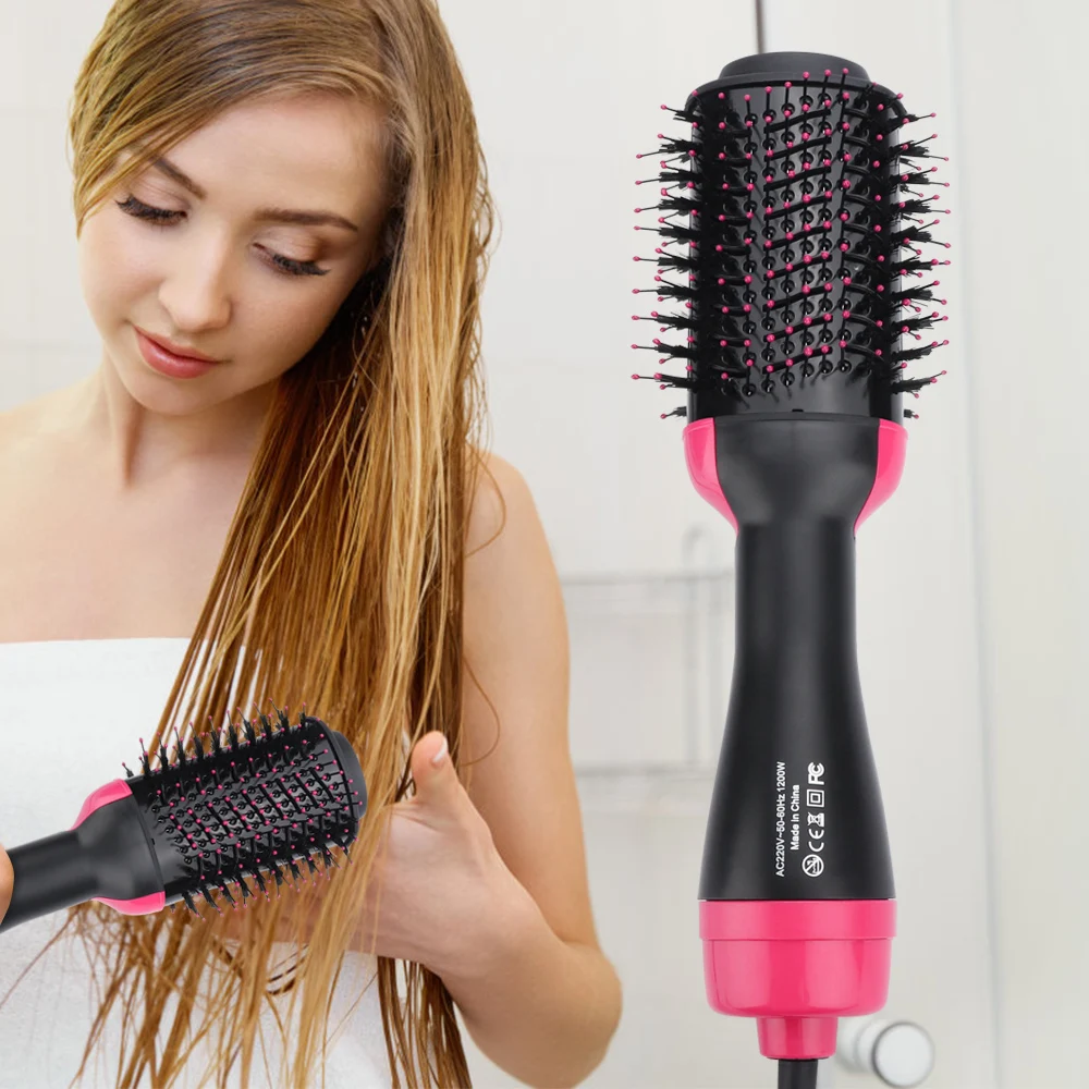 Brosse soufflante,Sèchecheveux multifonction 1000 W Brosse à air chaud