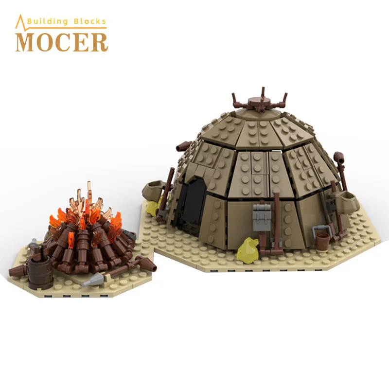 Mover Star Movie Desert House Tusken Raider Urtya Tenda Falò/Villaggio Su Tatooline Sand People Capanne Building Blocks Giocattoli Regalo