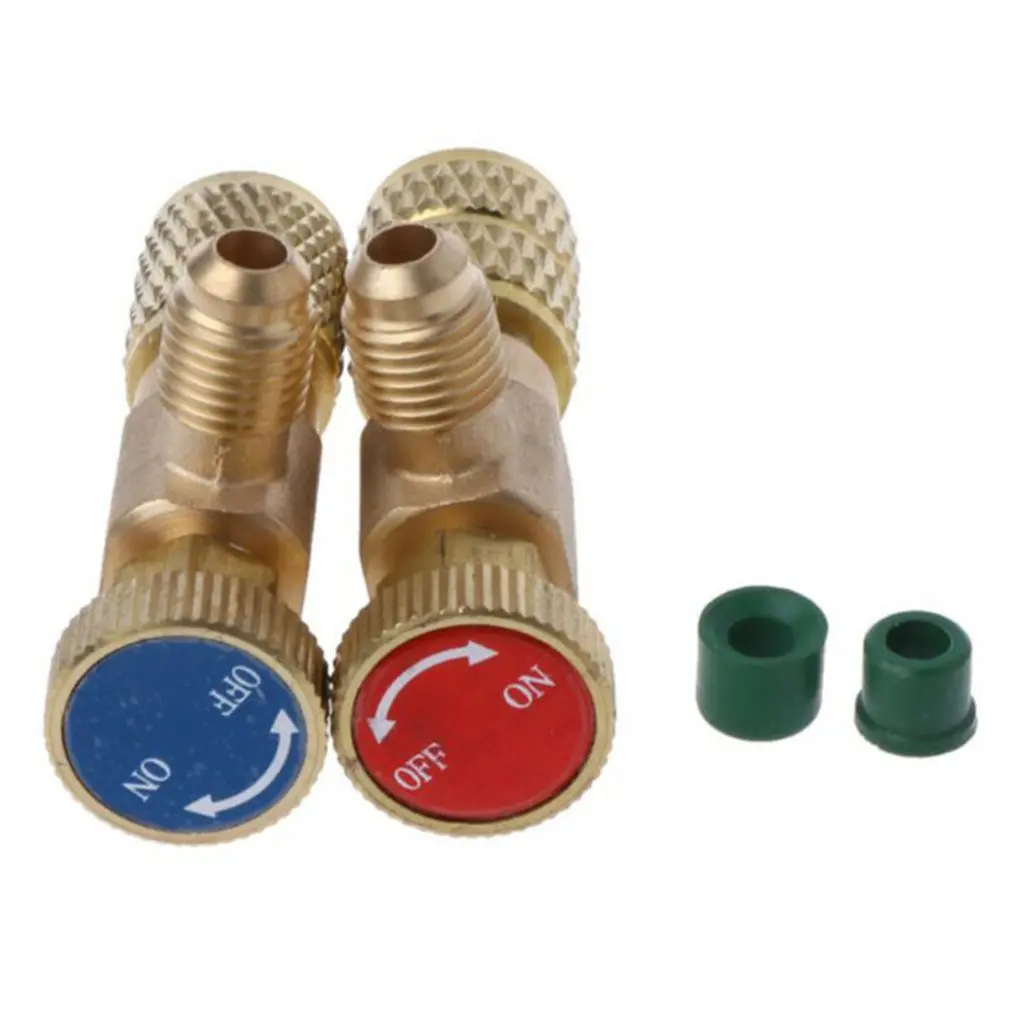

2pcs Refrigeration Charging Air Conditioning Adapter For R410A R22 1/4" Liquid Safety Valve Hose R22 Copper Adapter