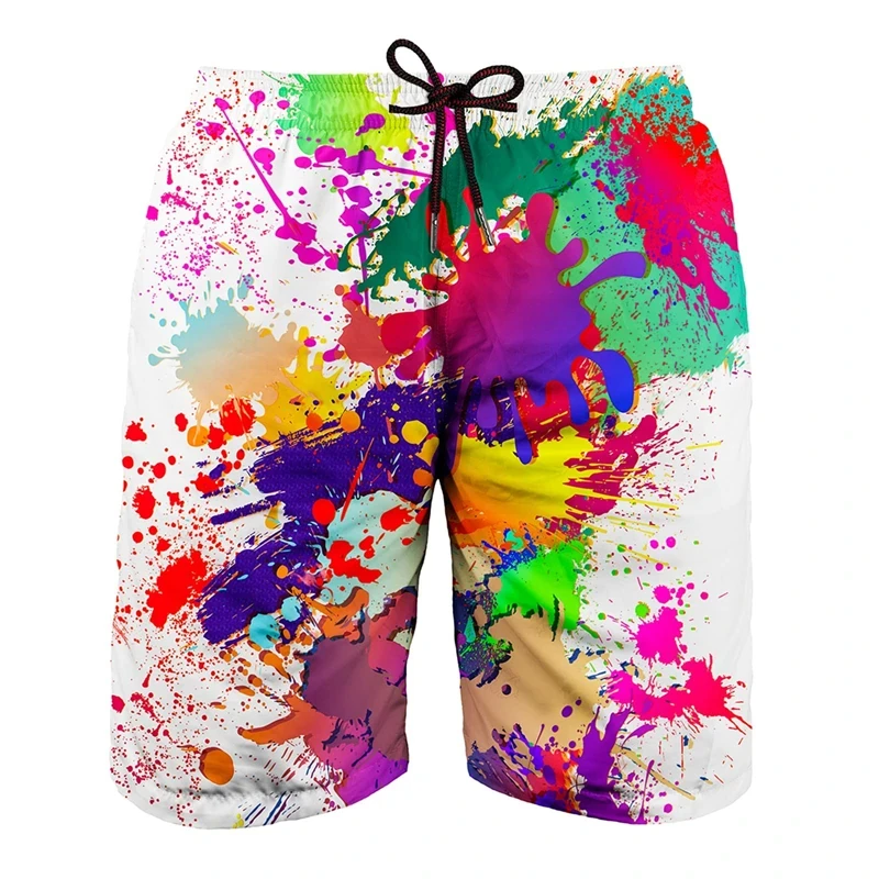 Summer Beach Art Man Swimsuit Men's Floral Board Shorts 3D Print Painting Swimwear Trunks Swimming Sports Mens Swim Wear Hawaii 4