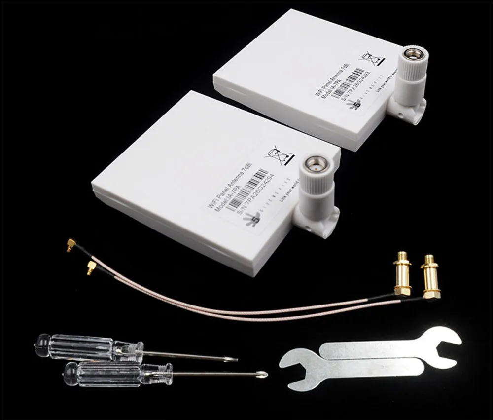 WiFi Range Extender 8dBi Pannel Antenna Kit White Kilometer for