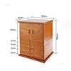 European Style Retro Wooden Jewelry Box Organizer Large Capacity Designer Solid Wood Jewelry Earrings Storage Box Home Princess 6