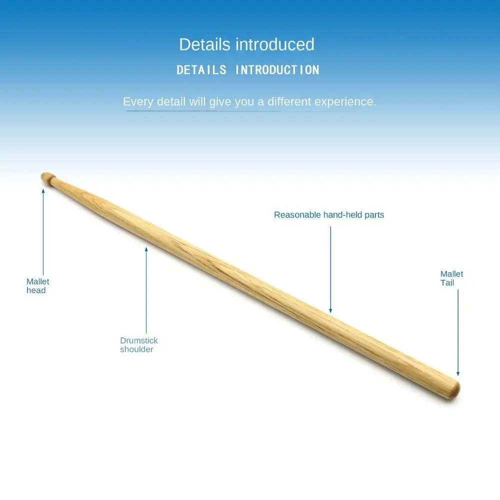 Classic 5A/7A Drum Sticks Wood Oak Drumsticks Walnut Professional Drum Set Drum