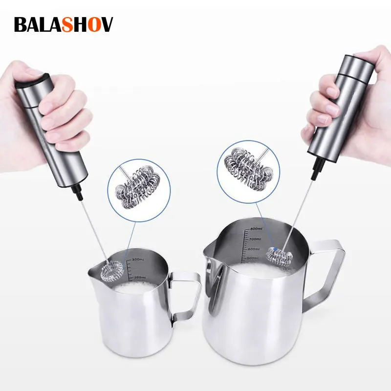 WirelessElectricMilkFrotherStainlessSteelSpringWirelessHandheld