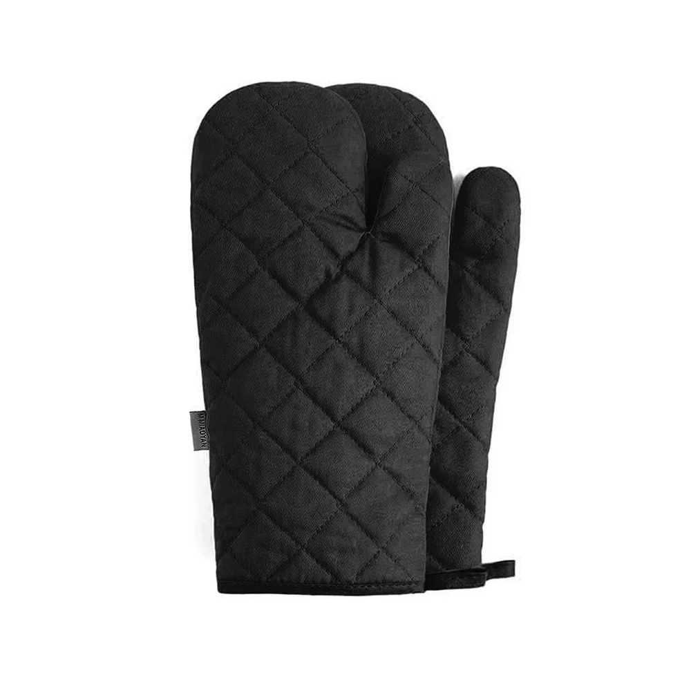 Oven Mitts 2 pcs Set,High Heat Resistant 500 Degree Extra Thicken Long Kitchen Cotton Oven Glove for Cooking