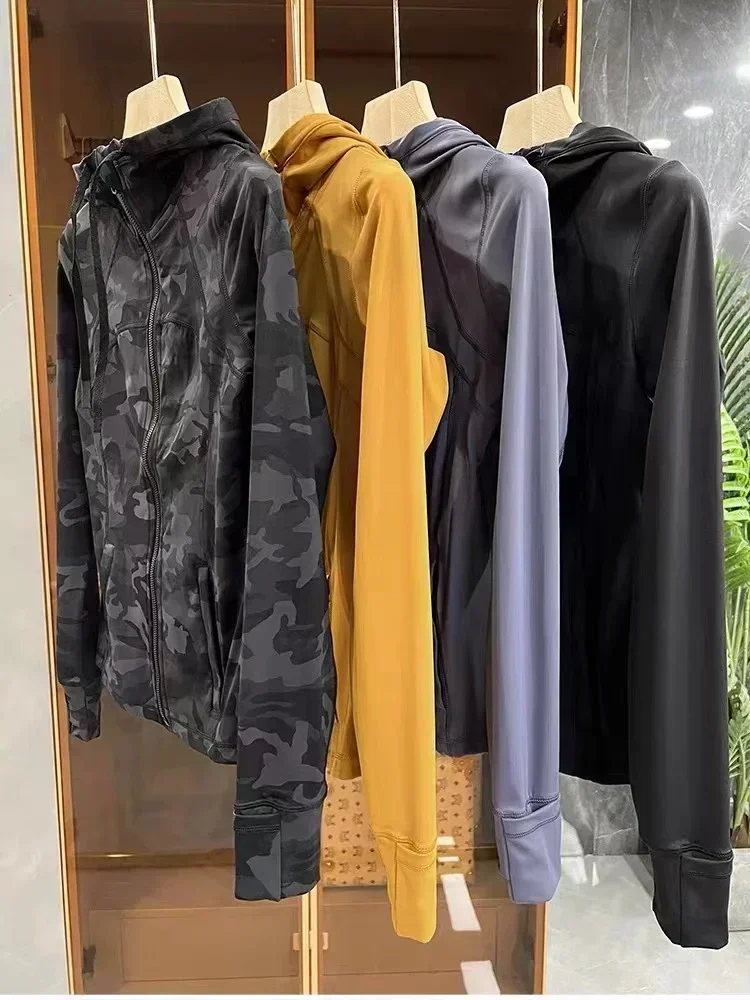 Lemon Women Yoga Define Jacket Gym Workout  Zipper Hooded Coat Running Sport Jacket Hoodies Thumb Hole Sportwear Sport Top