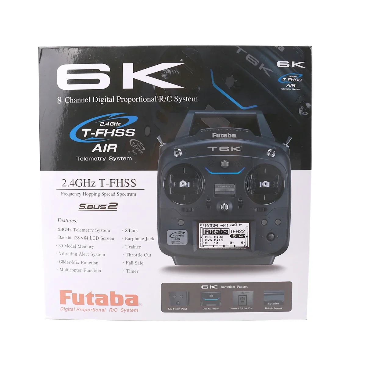 FUTABA T6K V3S Версия 2.4G Набор дистанционного управления 8-канальный приемник R3006SB для планера с фиксированным крылом/RC Drone5 thumbnail 5