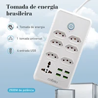 Extension Outlet, Line Filter, Power Extension, USB Socket, Plug, Water Plug, Brazil Line Filter, 100-220V,10A 2