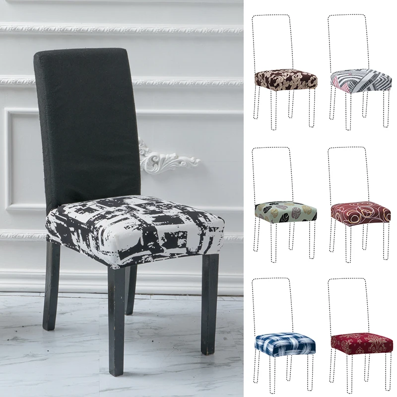 

WaterProof Dining Room Chair Cover Seat Covers Spandex 13solid Colors Removable Washable Elastic Cushion Covers For Home Hotel