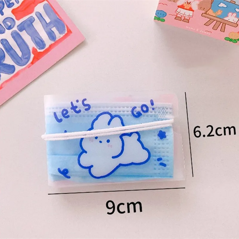 1Pcs Portable Pattern Mask Box for Disposable Mask Storage Clip Box Container Dust-proof Case Organizer 