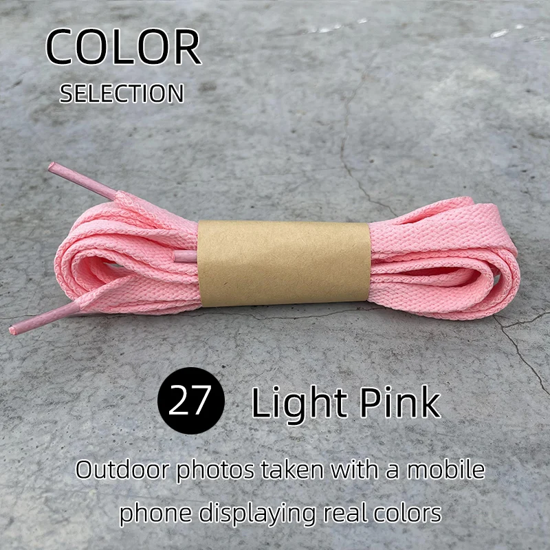 HIBERNI Pink Red Flat Wide Shoelaces - Versatile Shoe Accessories