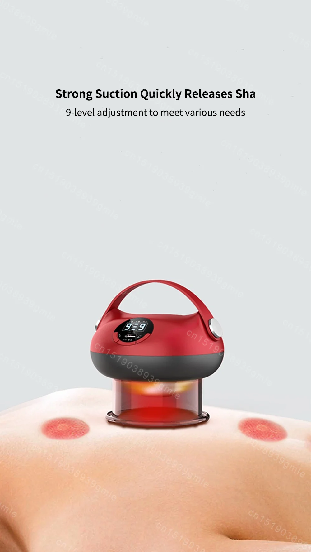 Description Picture 4 of itemIntelligent Vacuum Cupping Massage Device Electric Heating Scraping Suction Cups Physical Fatigue Relieve Health Guasha Cans