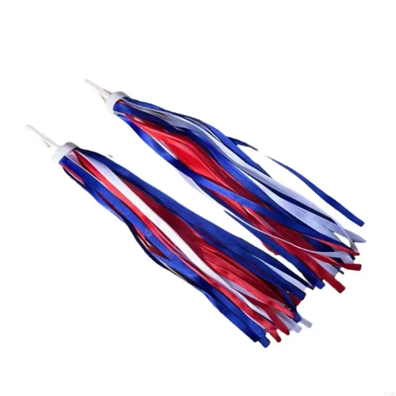 1 Pair Bicycles Ribbon Grips, Bike Streamers Set, Colorful Handlebar Tassels, Scooter Tassels Rainbow for Boys and Girls