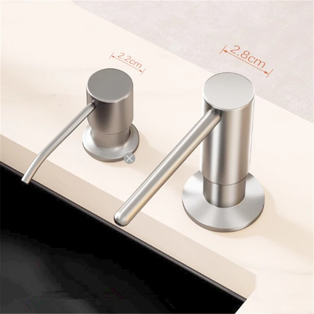 ห้องน้ําโลหะในตัวเครื่องจ่ายสบู่เหลวทองเหลืองอ่างล้างจานผงซักฟอกห้องครัวอุปกรณ์เสริม 100 ซม./500ML 4