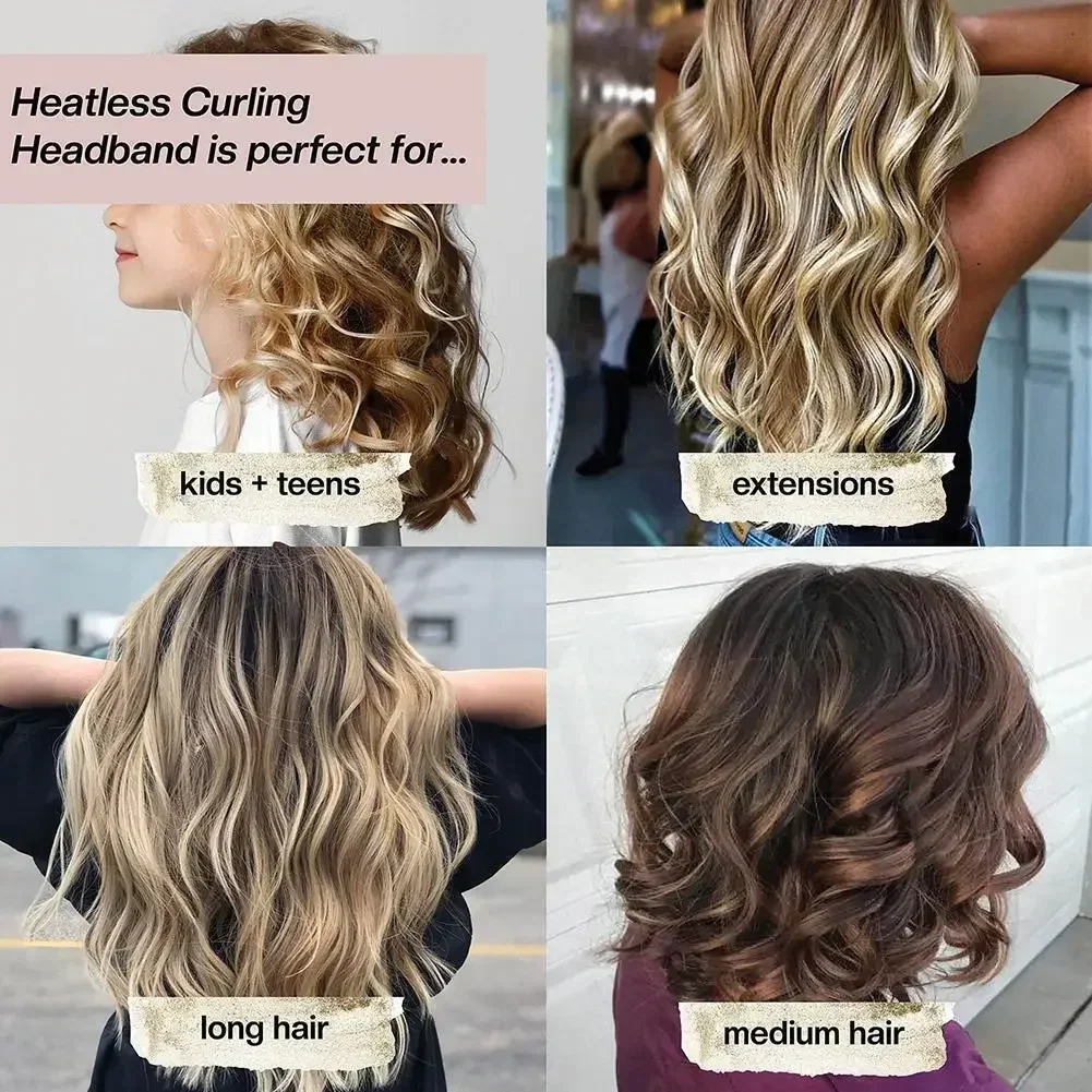Hair Styling Tools Hair Curling Tools Heatless Curling Rod Headband Hair Rollers