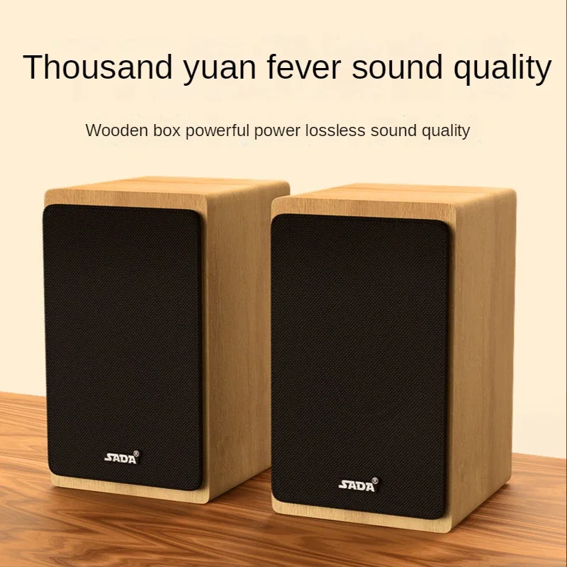 Wood Audio Volume HIFI Shock Super Large Heavy Bass Speakers Game Desktop Computer Subwoofer Sound
