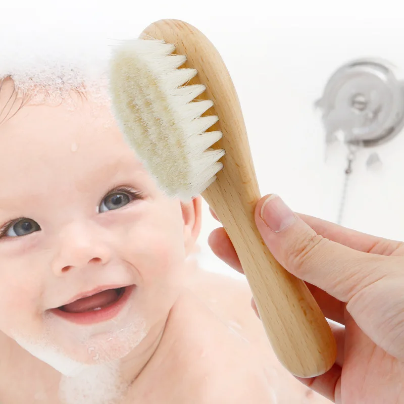 Newborn Baby Soft Wool Hair Brush 2
