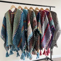 Buy Introducing Our Latest Collection: Stylish Knit Ponchos with Tassel Details for Autumn and Winter. Stay Fashionable in the New Loose Tassel Jumper Scarf – Perfect for Spring and Fall. Discover Elegant Cloak Coats and Lady Sweaters with Irregular Designs. Upgrade Your Wardrobe with These Chic Spring Knitting Pullovers Online - Image 3