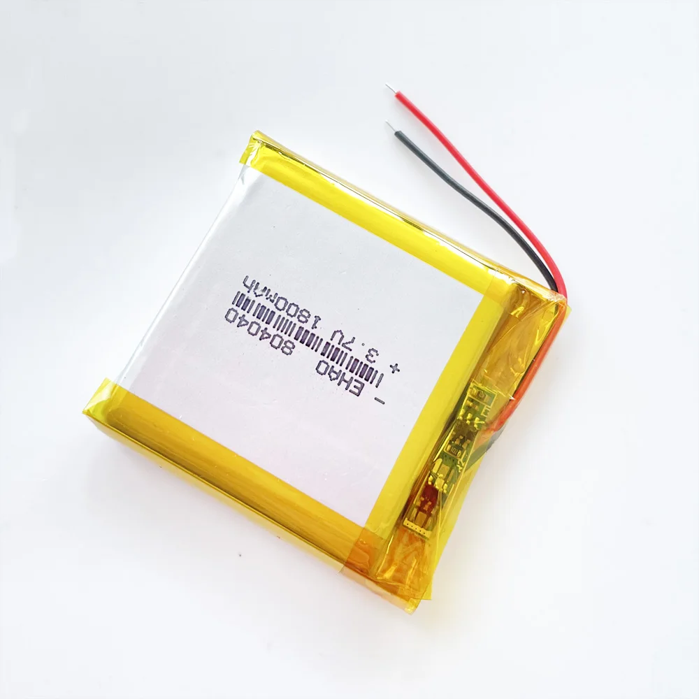 10 PCS 3.7V 1800m Li-Polymer LiPo Rechargeable Battery 804040 For