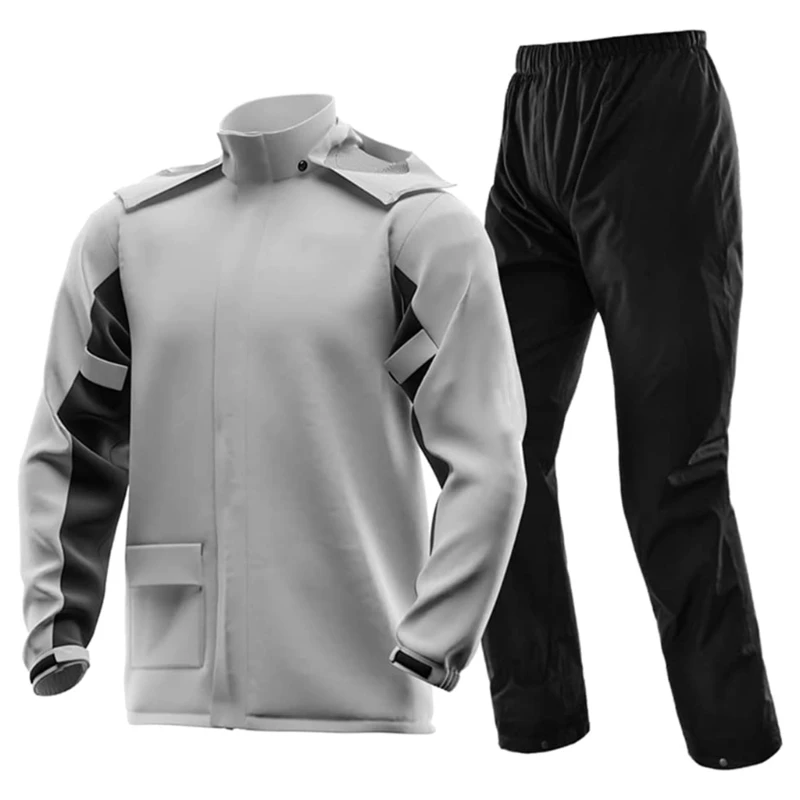 Reflective Work Rain Jackets Pants Motorcycle Jackets Pants Waterproof