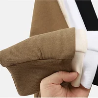 Thickened Fleece Cotton Hoodie Unisex Oversized round Neck Solid Color Couple's Sweatshirt Versatile Autumn Winter New Arrival - Image 3