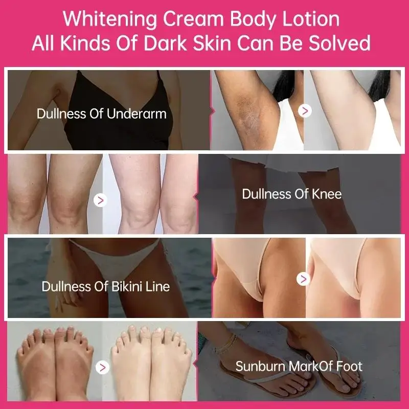 Collagen Milk Bleaching Face Body Cream Whitening Skin Moisturizing Lotion Lightening Care 3