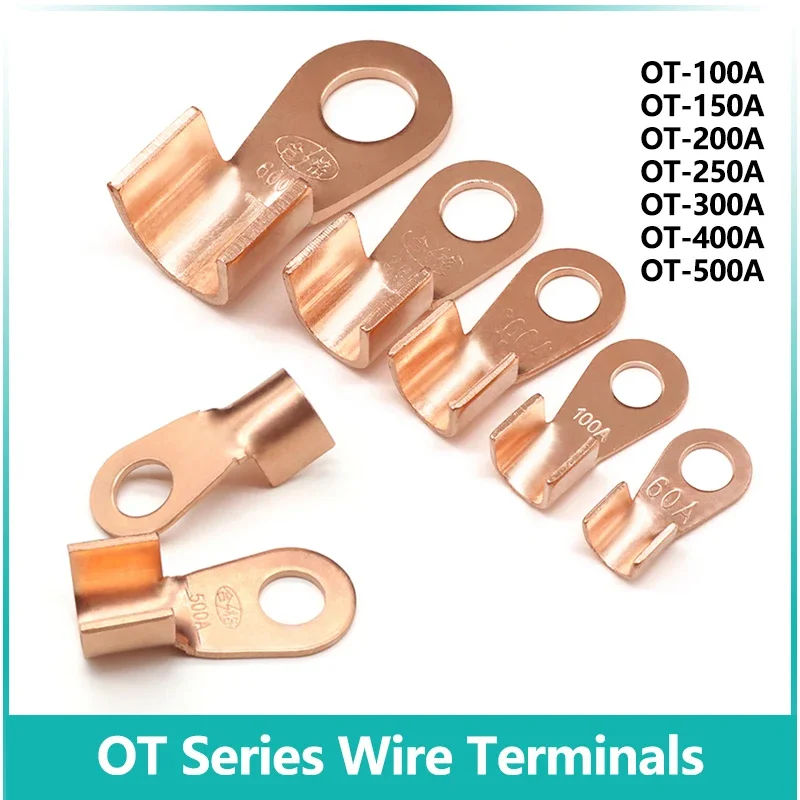 OT Series Wire Terminals 100A 150A 200A 250A 300A 400A 500A Red Copper ...
