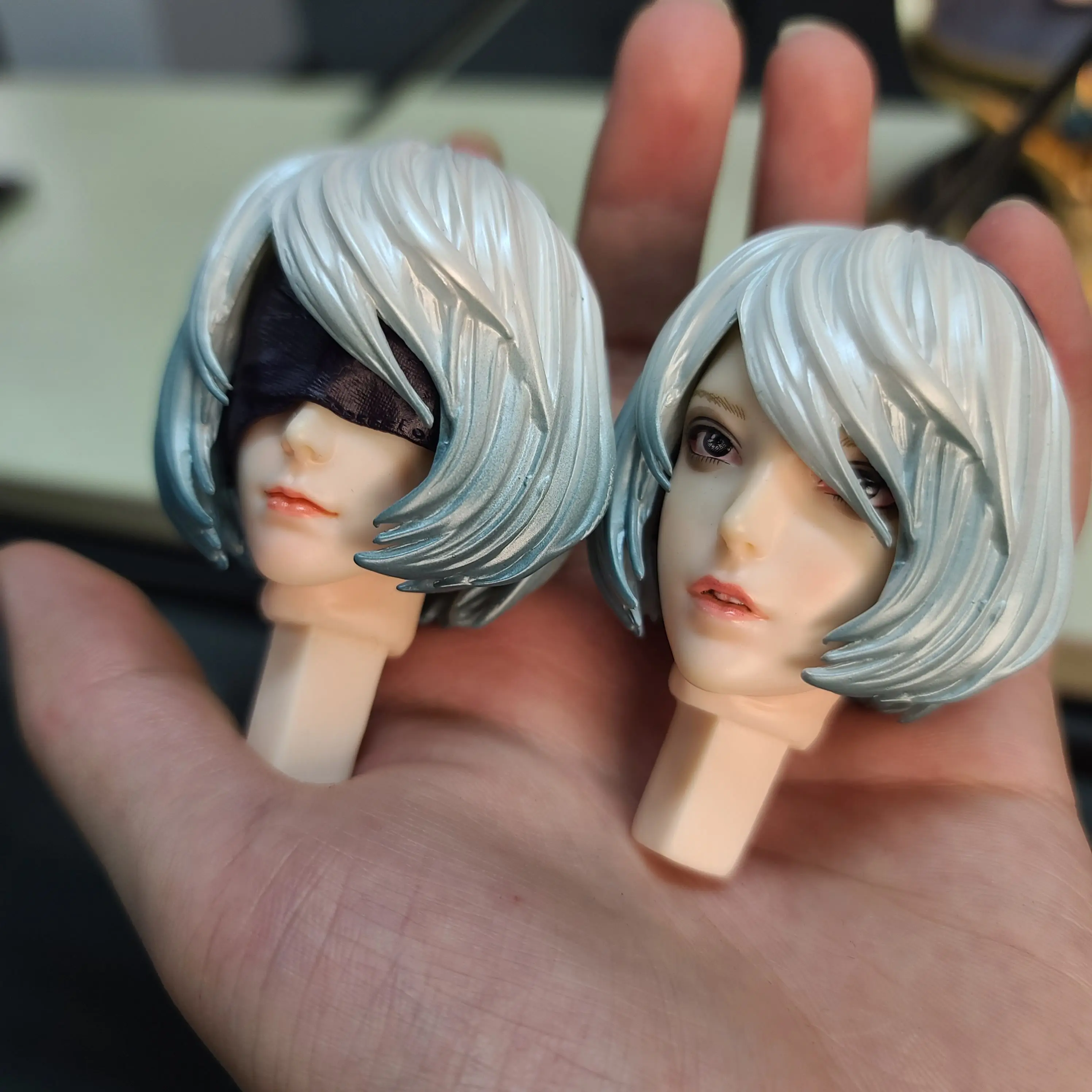 52cm NieR Automata 2B Swimwear Figure 1/4 Double Head PVC Anime