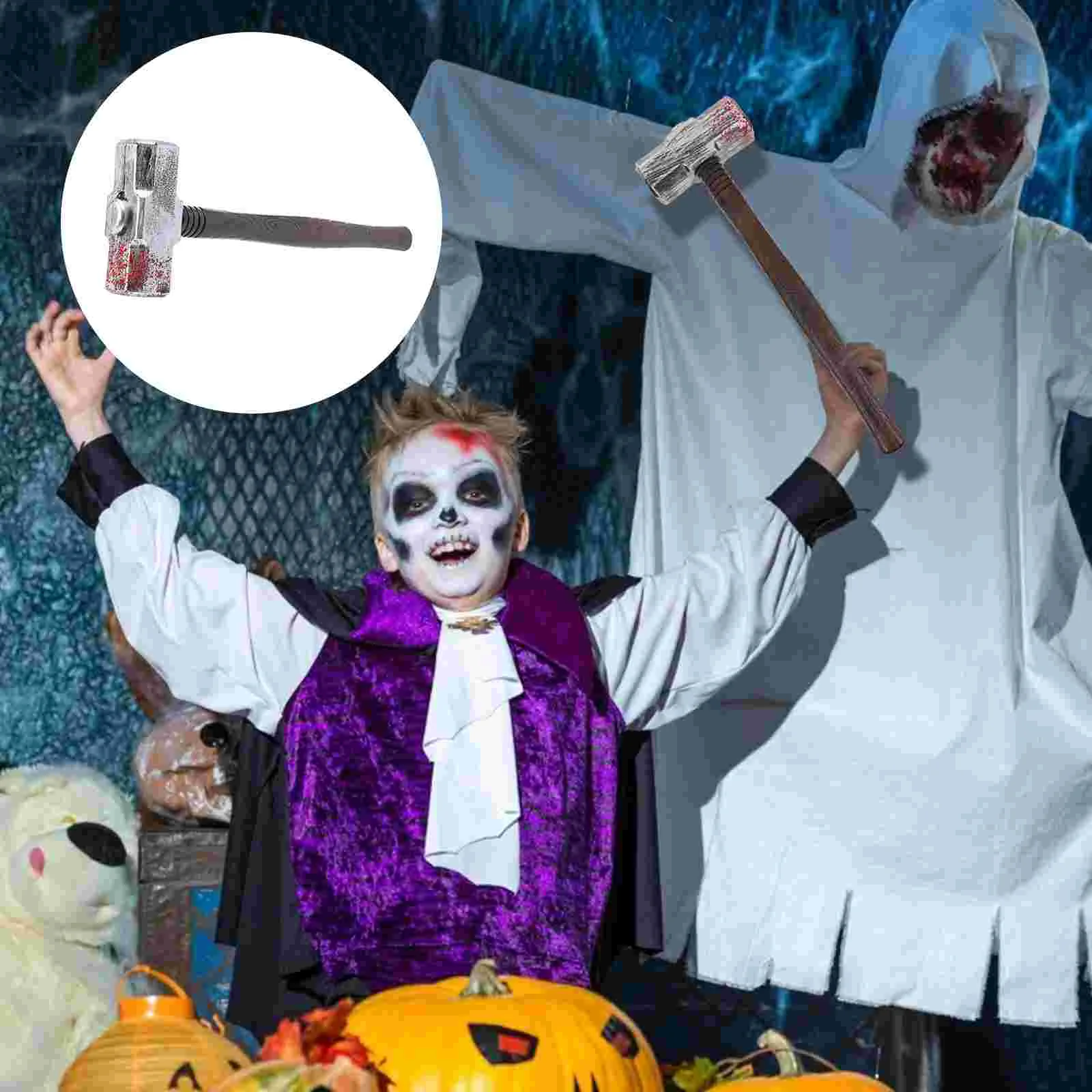 

Halloween Carnival Animation Prop Prank Toy Plastic Hammer for Decor Coffee Halloween atmosphere decoration funny gift