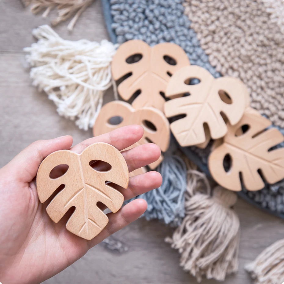 1PC Baby Wooden Teethers Food Grade Toys Wooden Animal Pig Rodent Flamingo Beech Wood Teething Bracelet Pendant teething toys baby teething toys