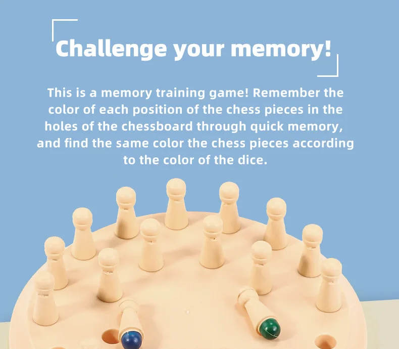 Montessori Memory Matching Chess Game For Kids Educational Toy_voghion.com