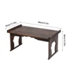 32*18inch Folding Floor Table Rectangular Coffee Table Foldable Japanese-Style Tea Low Table Antique Wooden Altar Desk 4