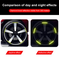 Car Wheel Hub Stickers Reflective 4
