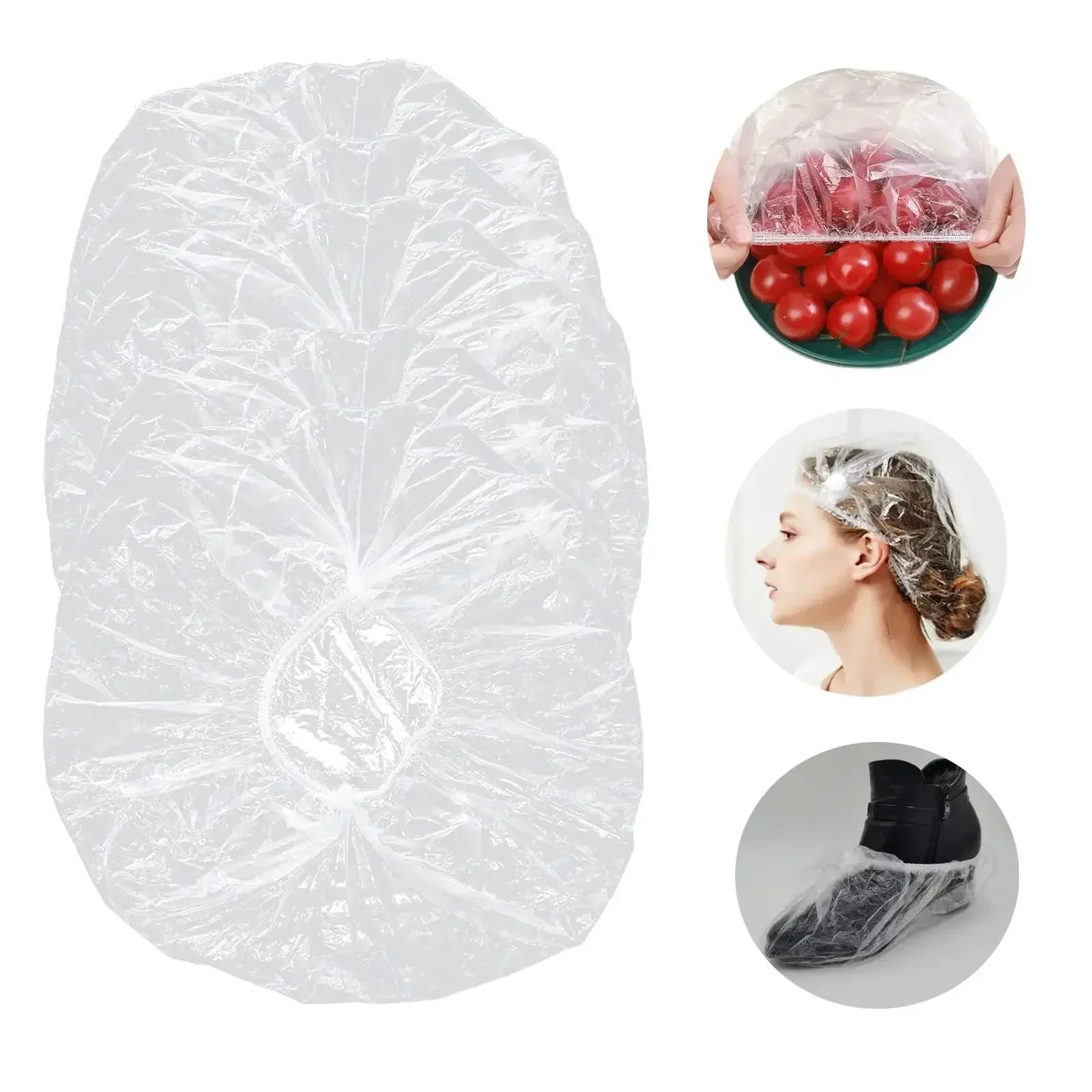 

Waterproof Women Hair for 100pcs Shape Eyelash Shower Extension Hat Clear Mesh Bath Cap Elastic Shower Non-woven Caps Disposable