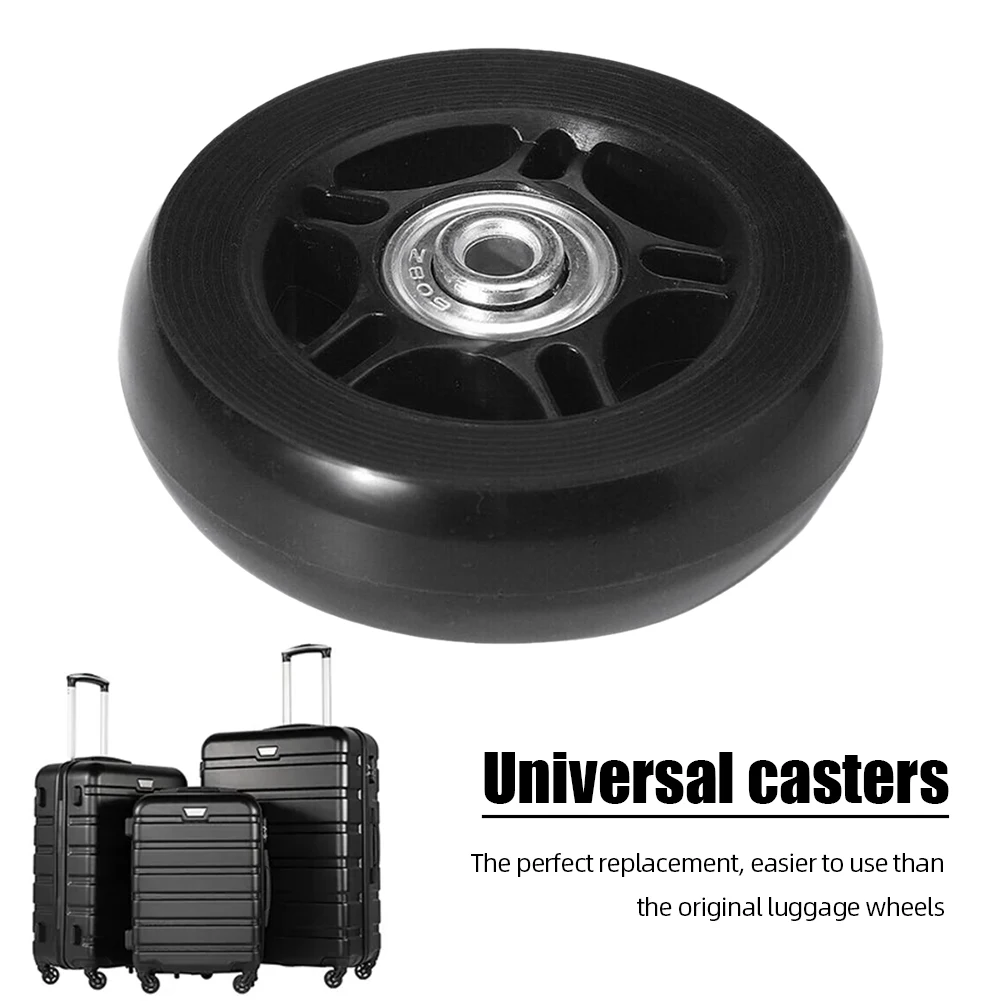 Rubber Metal Luggage Suitcase Replacement Wheels with Metal Bearings