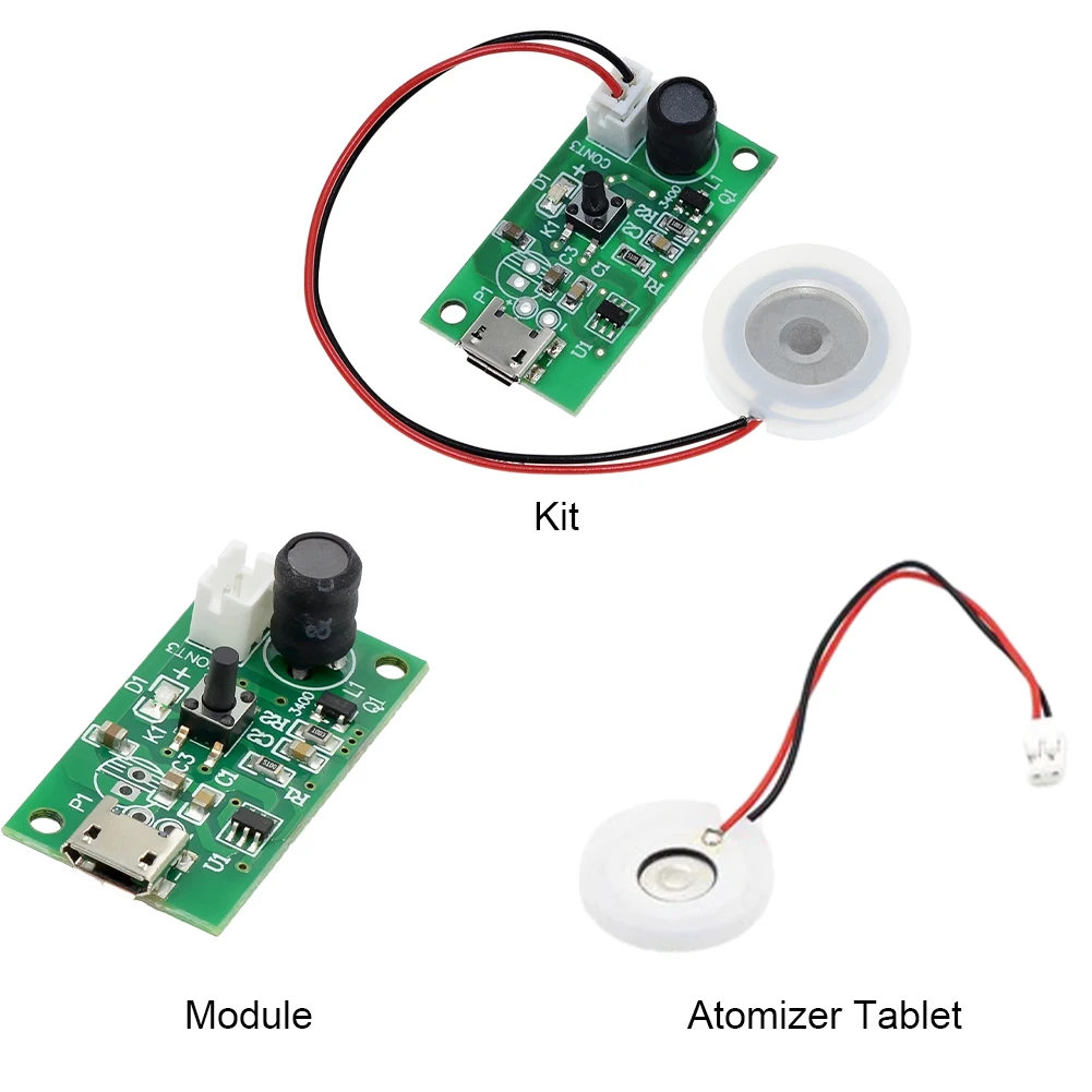 USB Mini Humidifier DIY Kits DC 5V Atomizing Ceramic Humidifier Module Mini Oscillating Ultrasonic Mist Maker Module