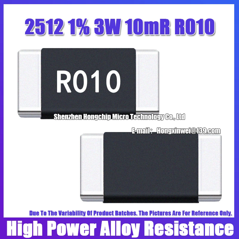 

(10PCS) 2512 1% 3W 10mR R010 Alloy Resistor 0.01Ohms Detect Current High Power Resistor 6.4X3.2MM -55~+170℃
