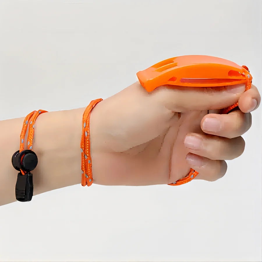 Survival Whistle Outdoor First Aid Dual Frequency Arc Treble Whistle 6pcs