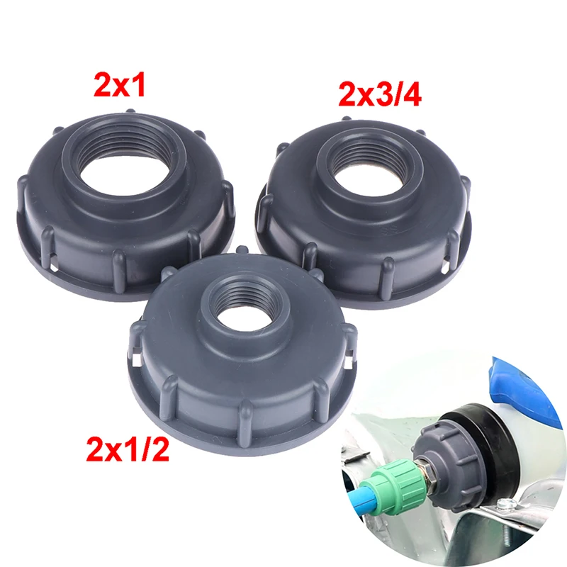 Tank Fitting Connector Durable S60X6 Coarse Threaded Cap 60mm Female thread to 1/2",3/4",1" Adaptor IBC Tank Adapter