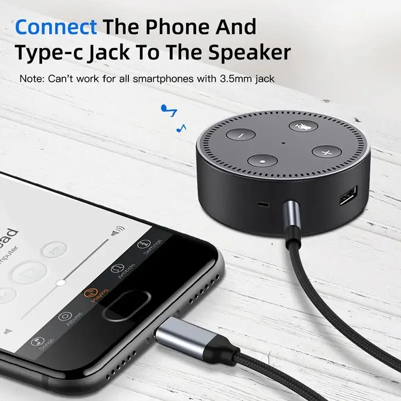 Universal Type-C to 3.5mm Audio Adapter Cable