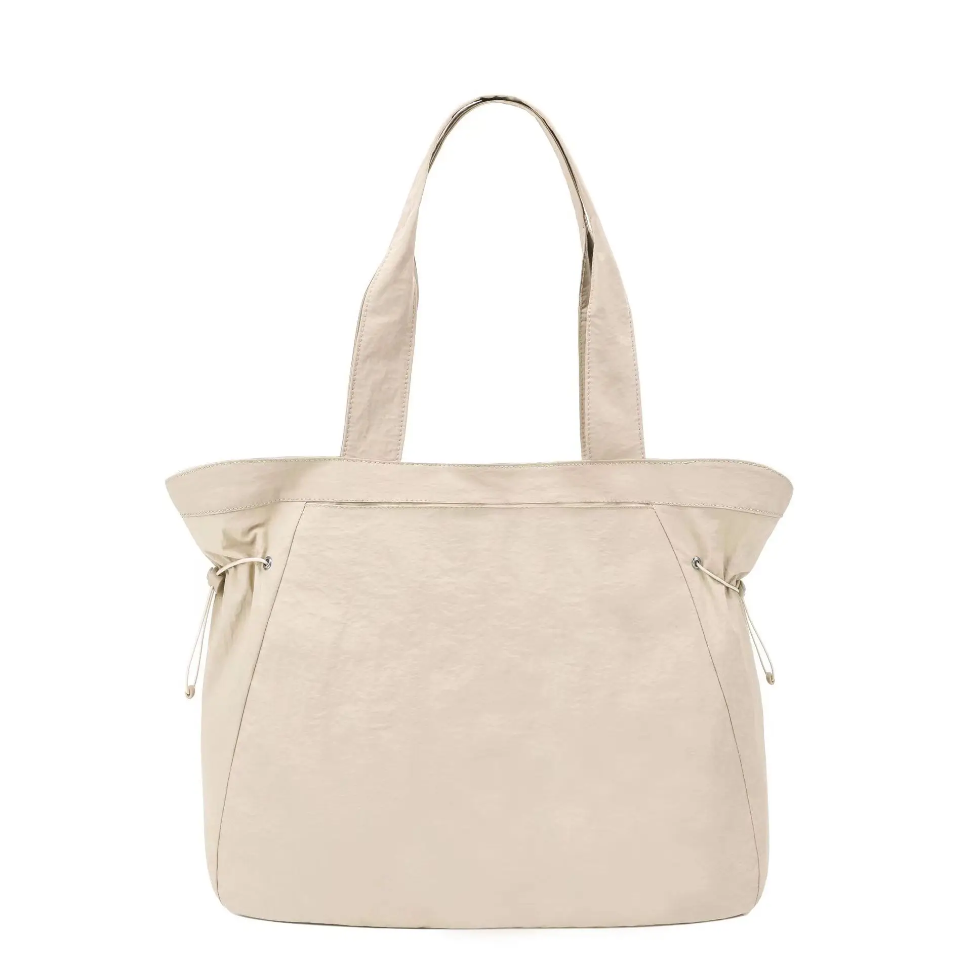Casual Large Capacity Waterproof Handbag Side-Cinch Shopper Bag  Women Shoulder Bag 18L Yoga Gym Sports Pack With Metal Logo