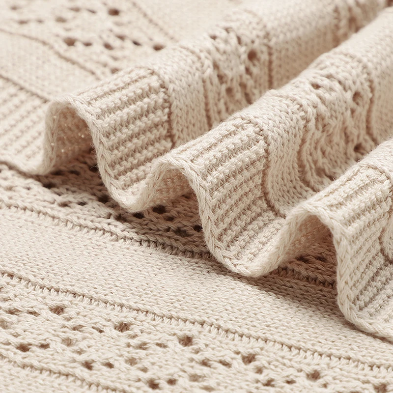 Baby Blankets Knitted Cotton Solid Color Newborn Bebes Sleeping Bed Stroller Blanket Covers Soft Infantil Swaddle Wrap Multi-use cotton muslin blanket cotton blanket swaddle blanket cotton swaddle cotton knit blanket knit blanket