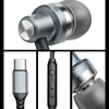 Metal stereo tuning digital decoding Type-C wired headphones for Huawei Samsung C flat port in-ear 5