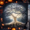 Life Tree Tarot Cloth Altar Cloth Starry Colorful Tree of Life Tarot Tablecloth for Reading Witchcraft Astrology Oracle Card Mat 3