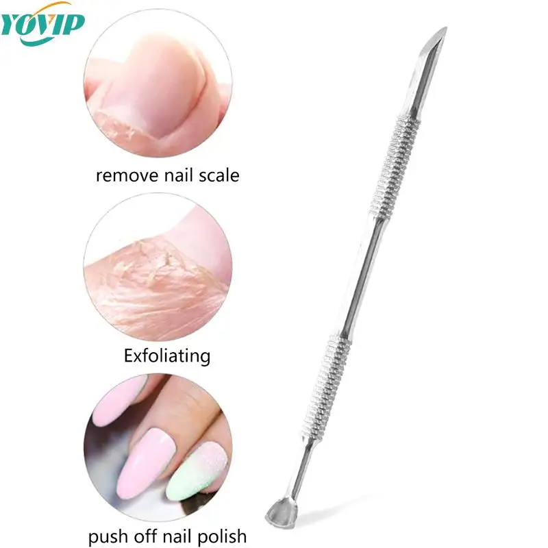 

1Pc Double-ended Stainless Steel Cuticle Pusher Dead Skin Push Remover For Pedicure Manicure Nail Art Care Tool Nail Art Trimmer