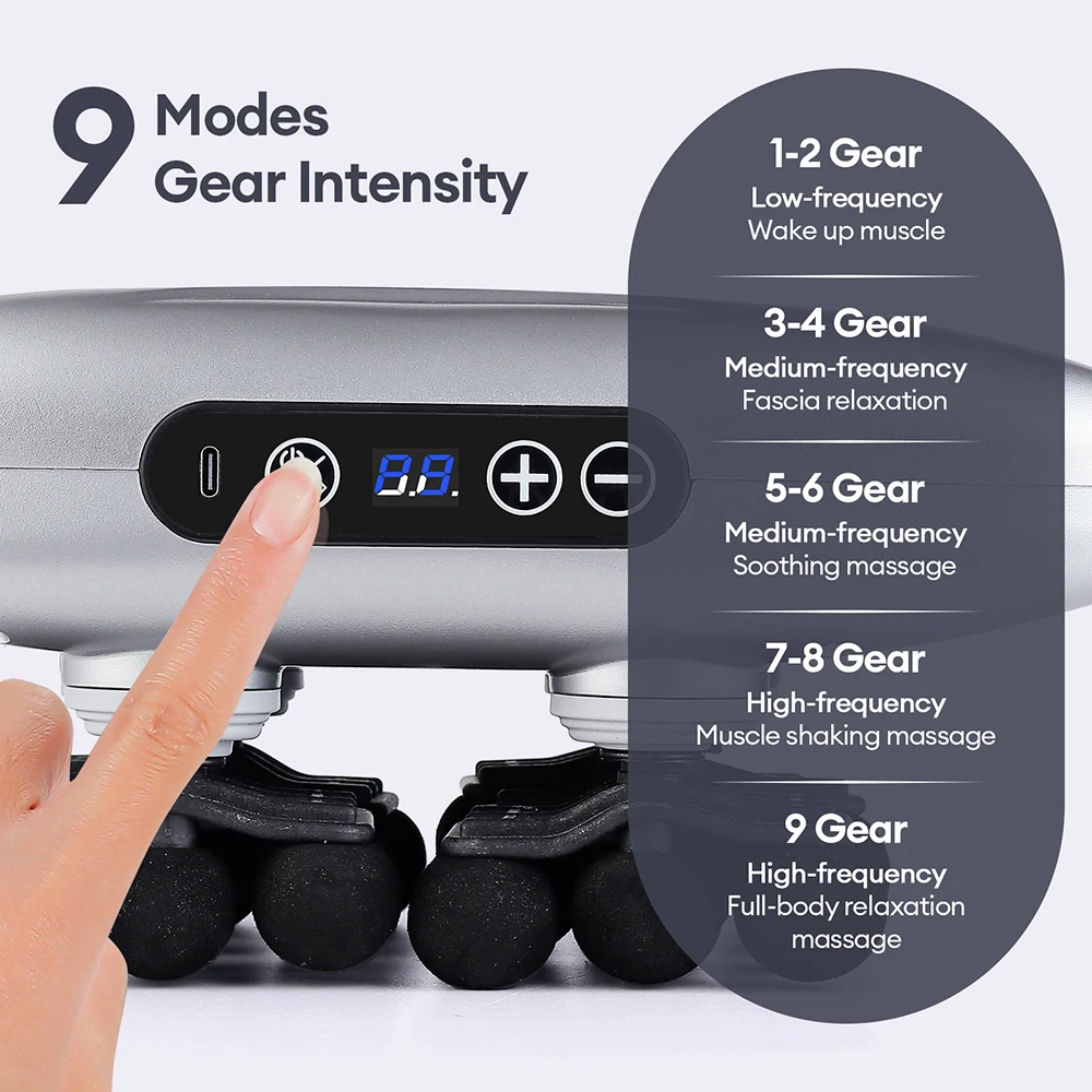 30-Head Fascia Gun High-Frequency Vibration Body Massage Gun Back and Waist Massager Neck Shoulder Massager Muscle masajeador