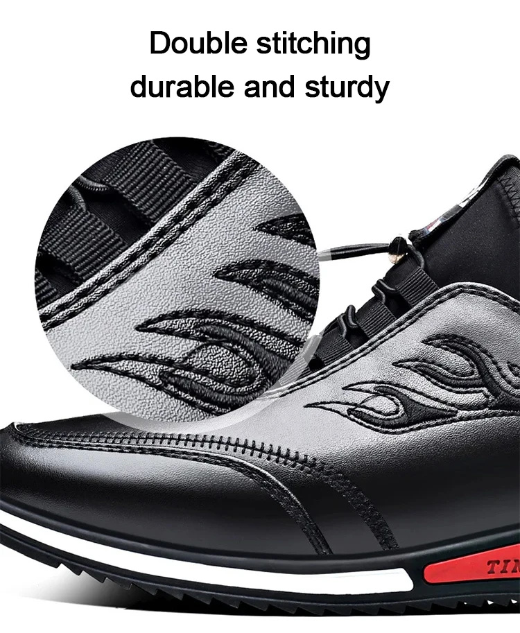أحذية جلدية كاجوال للخريف للرجال، أحذية رياضية رسمية مريحة للعمل، متينة ومسامية، متعددة الاستخدامات للمكتب/الخارج/يوميًا